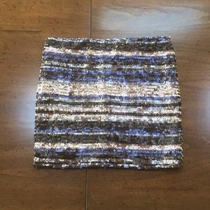 Aqua sequin skirt